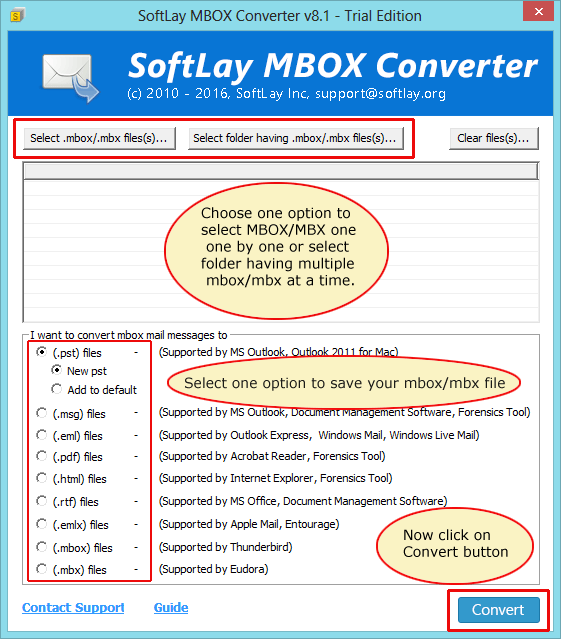 Export MBOX to Outlook PST Tool 7.5 full