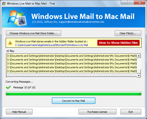 Convert Windows Mail to Mac Mail screenshot